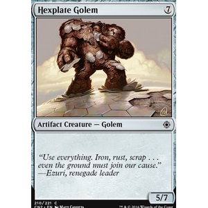 Magic löskort: Conspiracy: Take the Crown: Hexplate Golem (Foil)