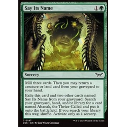 Magic löskort: Duskmourn: House of Horror: Say Its Name (Foil)