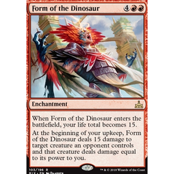 Magic löskort: Rivals of Ixalan: Form of the Dinosaur