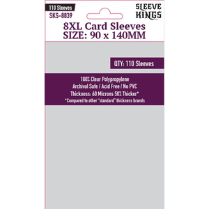Card Sleeves "8XL Castle von Loghan, Phantom: Treasures of Drakon" Clear 90x140mm (110) (Sleeve Kings)