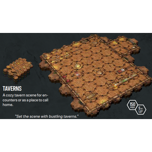 Lorescape Modular Hex-terrain Interior Set: Taverns