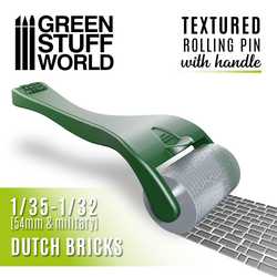 Rolling pin with Handle: Dutch Bricks