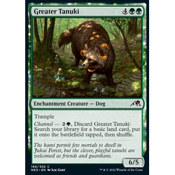 Magic löskort: Kamigawa: Neon Dynasty: Greater Tanuki (Foil)