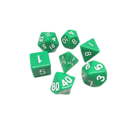 Vaettir Workshop: 7-Die Set Opaque Green