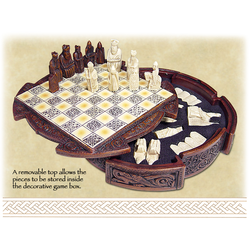 Schackset Isle of Lewis (Brown Chess Set)