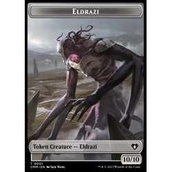 Magic löskort: Commander Masters: Eldrazi Token (C 10/10) // Satyr Token (R 1/1)