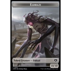 Magic löskort: Commander Masters: Eldrazi Token (C 10/10) // Satyr Token (R 1/1)