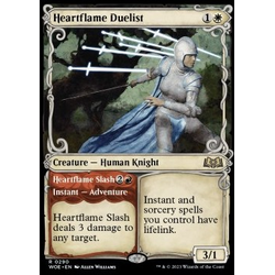 Magic löskort: Wilds of Eldraine: Heartflame Duelist // Heartflame Slash (alternative art)