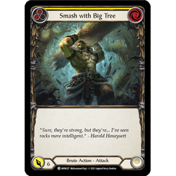 FaB Löskort: Monarch 1st Edition: Smash With Big Tree (Yellow) (Rainbow Foil)