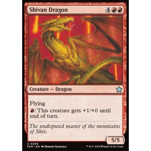 Magic löskort: Magic: The Gathering Foundations: Shivan Dragon