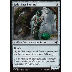 Magic löskort: Tarkir: Dragonstorm: Jade-Cast Sentinel (Foil)