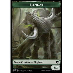 Magic löskort: Commander Masters: Elephant Token (G 3/3) // Eldrazi Token (C 10/10)