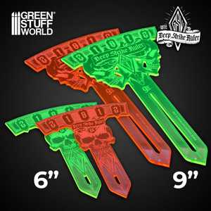 Deep Strike Ruler Template 9" - Fluor Green