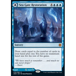 Magic löskort: Zendikar Rising: Sea Gate Restoration // Sea Gate, Reborn