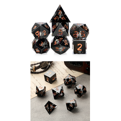 Sharp Edge Dice Set - Bones Black (7)