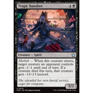 Magic löskort: Magic: The Gathering Foundations: Tragic Banshee (Foil)