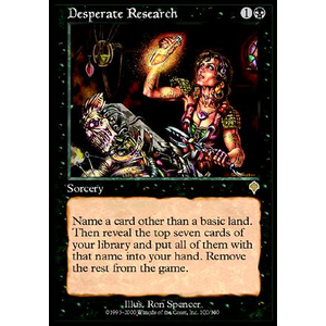 Magic löskort: Invasion: Desperate Research