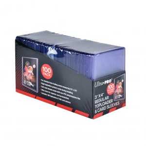 Ultra Clear Premium Toploaders 3" x 4" and Card Sleeves (100 count retail pack)