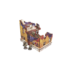 Pre-Painted WW2 Ostfront Stalingrad School Right with 3rd Floor  (UV-printed) (MDF)