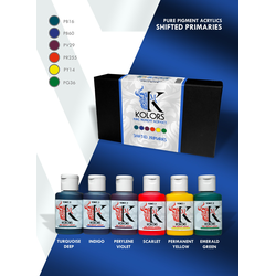 Kimera Kolors: Pure Pigment Acrylics Expansion Set #2 - Shifted Primaries