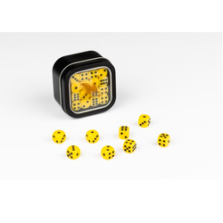 D6 Series: Opaque, Yellow - 12mm 32-die Set (Acrylic)