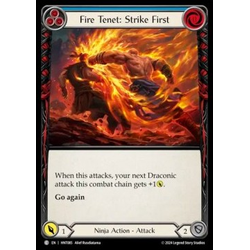 FaB Löskort: The Hunted: Fire Tenet: Strike First (Blue)