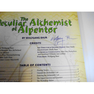 Pathfinder RPG: The Peculiar Alchemist of Alpentor (Signerad)