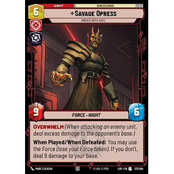 Star Wars: Unlimited Löskort: Legends of the Force: Savage Opress, Imbued With Hate