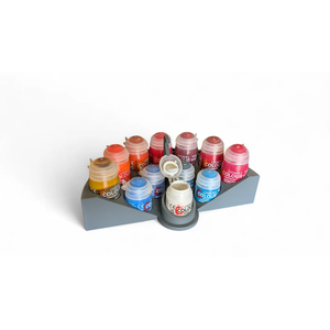 Ultimate Crescent Paint Station for Citadel Paints with Lid Holder