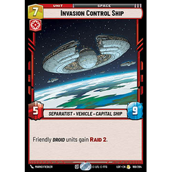 Star Wars: Unlimited Löskort: Legends of the Force: Invasion Control Ship