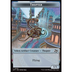 Magic löskort: Magic: Aetherdrift: Thopter Token (A 1/1) // Servo Token (A 1/1)