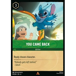 Lorcana Löskort: Azurite Sea: You Came Back (Foil)