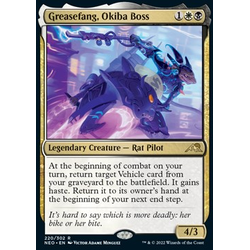 Magic löskort: Kamigawa: Neon Dynasty: Greasefang, Okiba Boss (Foil)