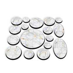 Safe & Sound: Instabases White Marble 28,5mm Round (plastic) (10)