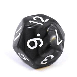 Pearl Dice: Black/White (d12)