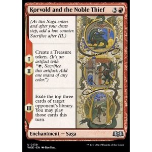 Magic löskort: Wilds of Eldraine: Korvold and the Noble Thief