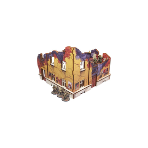 Pre-Painted WW2 Ostfront Stalingrad School Right with 3rd Floor  (UV-printed) (MDF)