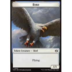 Magic löskort: Tarkir: Dragonstorm: Bird Token (W 1/1) // Monk Token (W 1/1 Prowess)