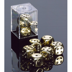 Goldplated Metallic 16mm d6 Pair