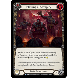 FaB Löskort: Dynasty: Blessing of Savagery (Yellow) (Rainbow Foil)