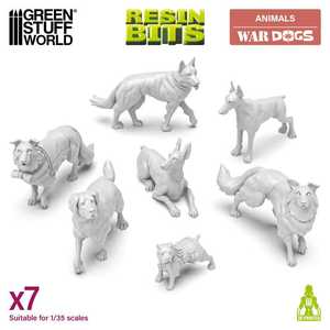 Green Stuff World: 3D Printed Resin Set - War Dogs (7) (1:35)