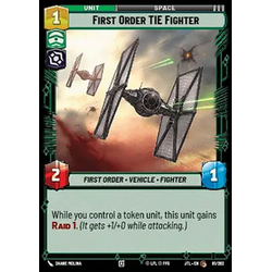 Star Wars: Unlimited Löskort: Jump to Lightspeed: First Order TIE Fighter