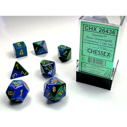 Gemini™ Blue-Green w/gold (7-Die set)