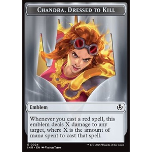 Magic löskort: Magic: Innistrad Remastered: Chandra, Dressed to Kill Emblem // Human Token (R 1/1)