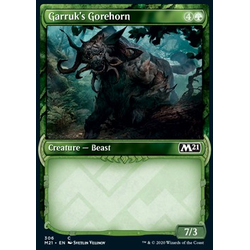 Magic löskort: Core Set 2021: Garruk's Gorehorn (alternative art)