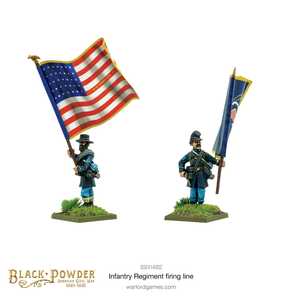 American Civil War Infantry Regiment Firing Line