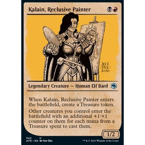 Magic löskort: Adventures in the Forgotten Realms: Kalain, Reclusive Painter (alternative art)