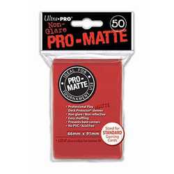 Card Sleeves Standard Pro-Matte Red (50) (Ultra Pro)