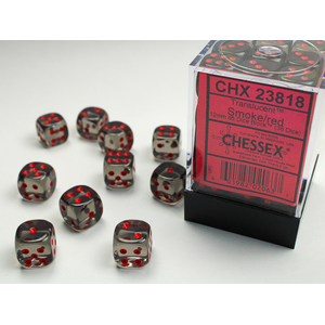 Translucent: Smoke/red (36-dice set)