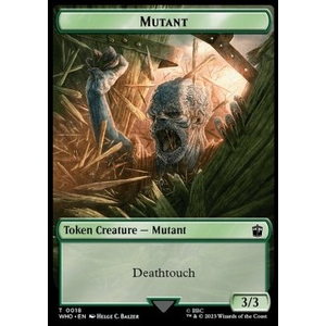Magic löskort: Universes Beyond: Doctor Who: Alien Salamander Token (G 2/2) // Mutant Token (G 3/3)
